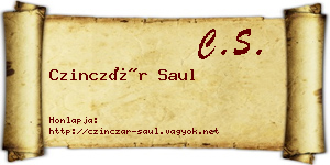 Czinczár Saul névjegykártya